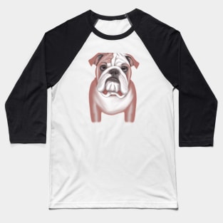 Cute Bulldog Drawing Baseball T-Shirt